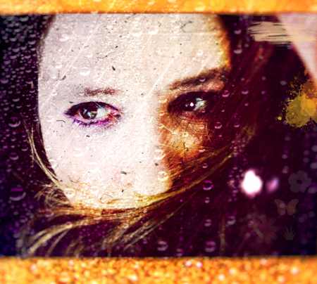 Portrait de femme avec mise en avant des yeux