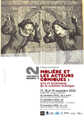 Affiche Colloque international : Molière et les acteurs comiques